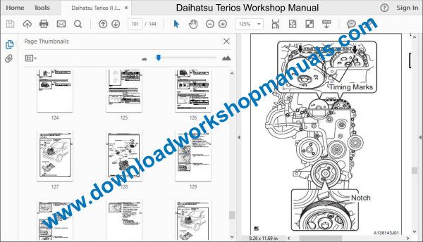 Daihatsu Terios Repair Service Workshop Manual